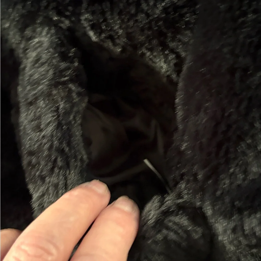 Ambiance Black Faux Fur Jacket - Picture 6 of 6